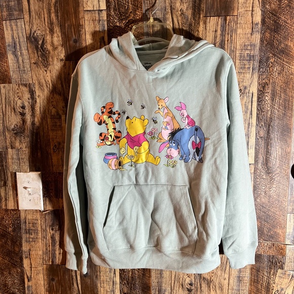 NWT Disney Winnie the Pooh friends blue pullover hoodies top size medium - Picture 1 of 5